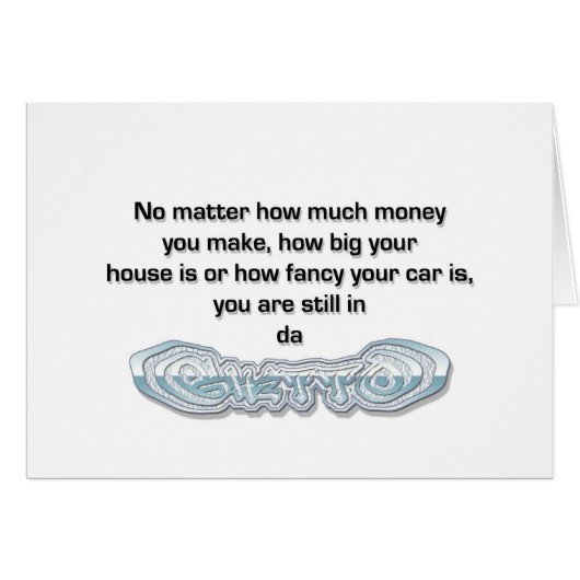 Home is in da GHETTO! Cards (Front Horizontal)