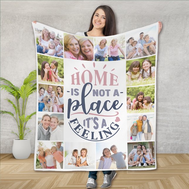 Home is Not a Place it's a Feeling Photo Fleece Blanket (Creator Uploaded)