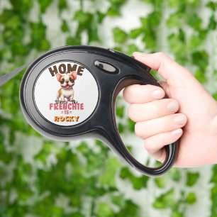 Home is where Frenchies bring joy Retractable Pet Leash