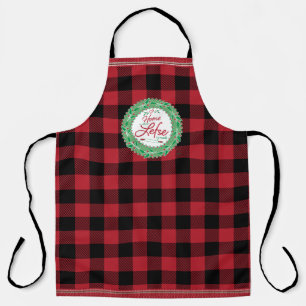 Home is Where Lefse is Made! Buffalo Check Apron