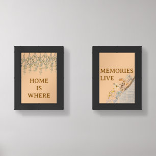 Home is where memories live wall art decor sets