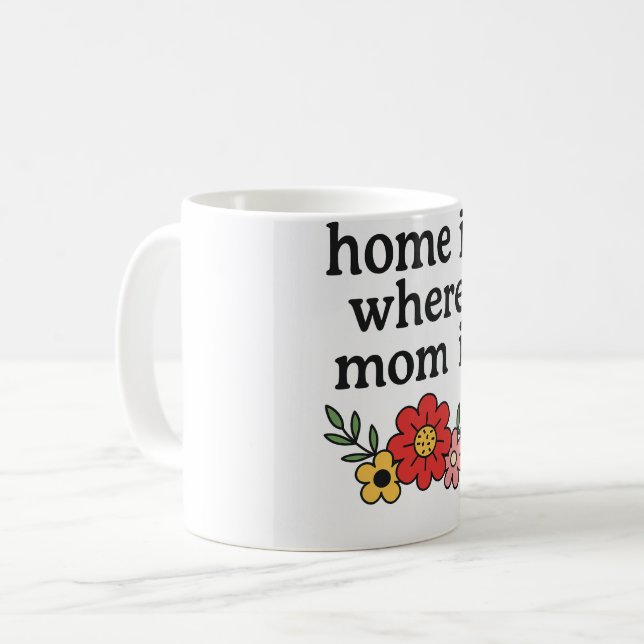 Home Is Where Mom Is Coffee Mug (Front Left)