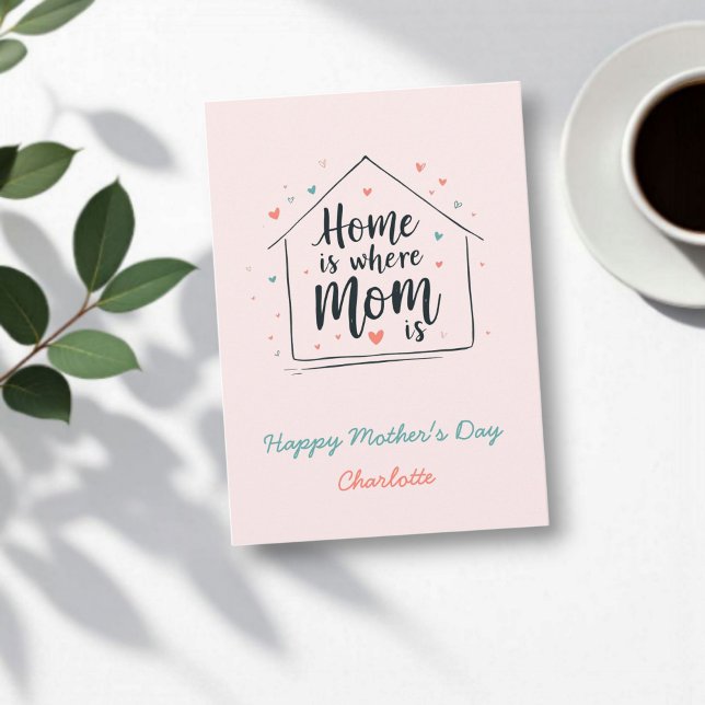 Home Is Where Mom Is | Cute Happy Mother's Day Card (Creator Uploaded)