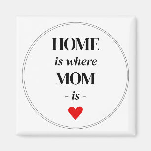 Home is where Mom is Magnet Simple Cute Gift