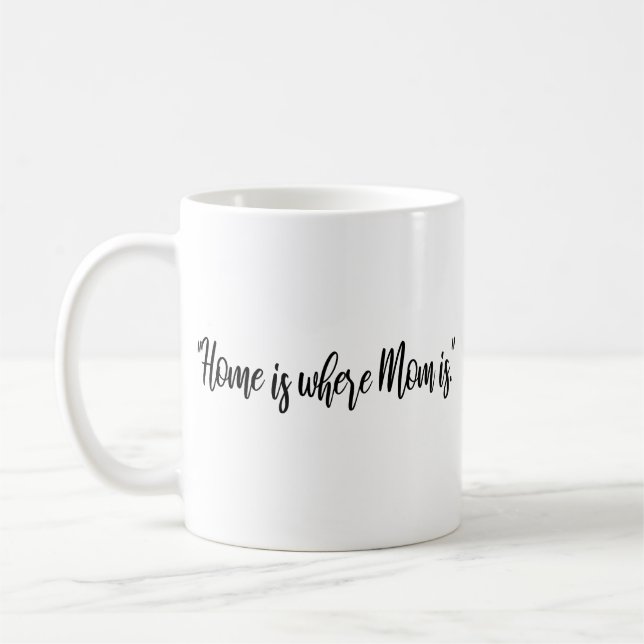 Home is where Mom is Modern Mom  Coffee Mug (Left)