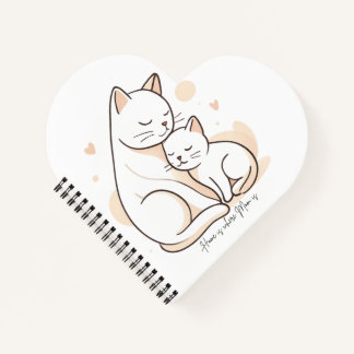 Home is Where Mom is - Mother Cat and Kitten Art P Notebook