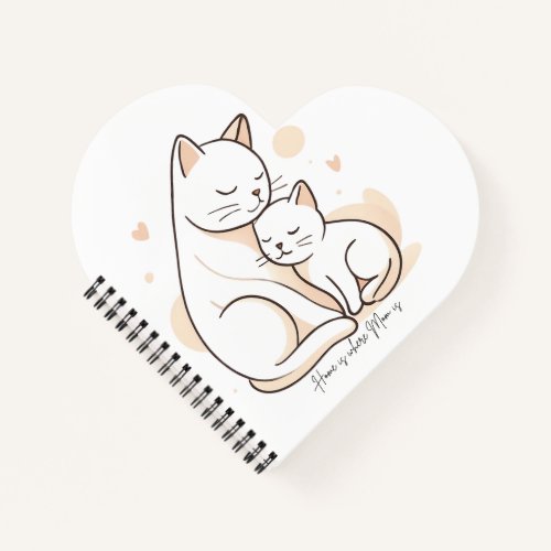 Home is Where Mom is - Mother Cat and Kitten Art P Notebook
