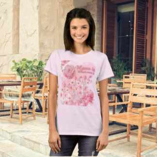 Home Is Where Mom Is T-Shirt – Romantic Pink Rose