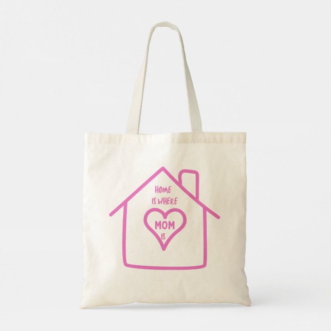 Home Is Where Mom Is Tote Bag (Back)