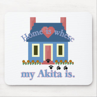 Home is Where My Akita Is Mouse Pad
