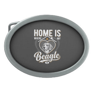 Home Is Where My Beagle Is_1 Belt Buckle