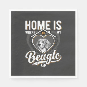 Home Is Where My Beagle Is_1 Napkins