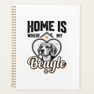 Home Is Where My Beagle Is Vintage Dog Design_1 Planner