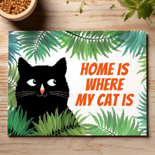 Home is where my cat is moving announcement postcard