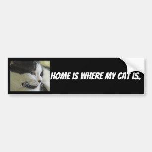 Home Is Where My Cat Is Photo Bumper Sticker