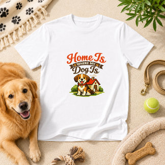 Home Is Where My Dog Is Dog Humor T-Shirt