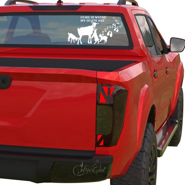 Home is Where MY Goats Are   Window Cling (Creator Uploaded)