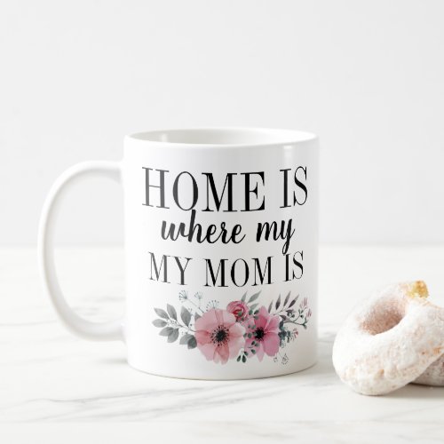 HOME IS WHERE MY MOM IS COFFEE MUG