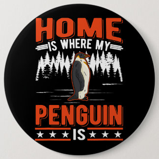 Home is where my Penguin is Penguin 28 Button