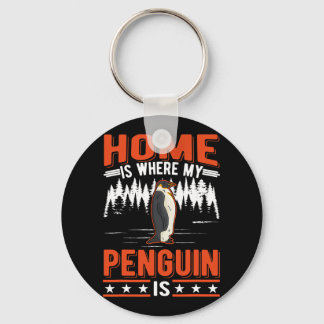 Home is where my Penguin is Penguin 28 Keychain