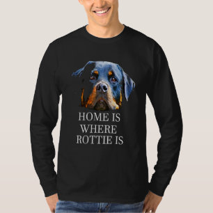 Home Is Where My Rottie Is Rottweiler Owner Quote T-Shirt