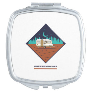 Home Is Where My Van Is  Compact Mirror