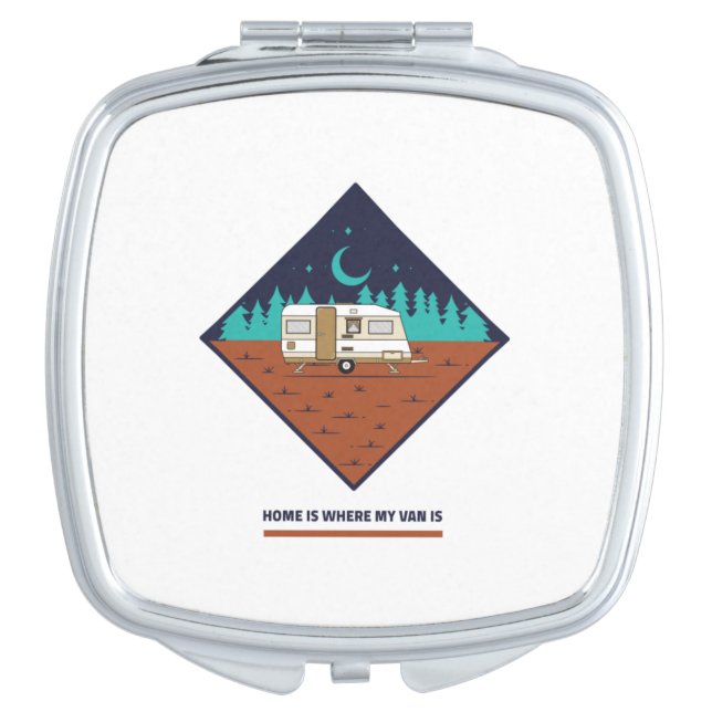 Home Is Where My Van Is  Compact Mirror (Front)