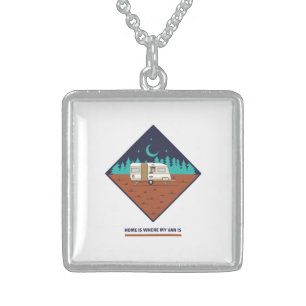 Home Is Where My Van Is Sterling Silver Necklace