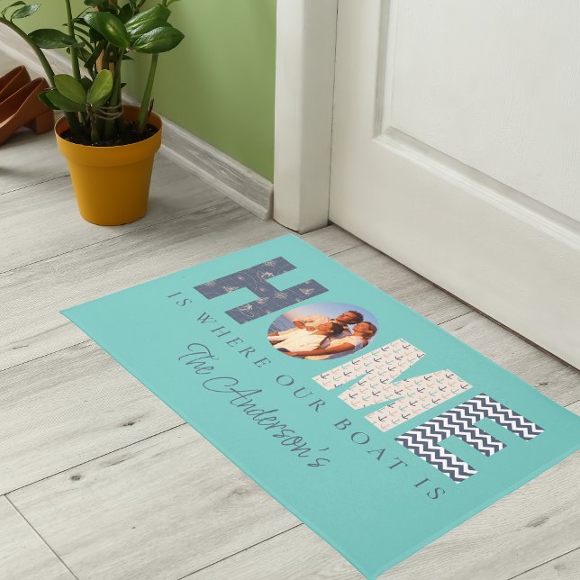 Home Is Where Our Boat Is Door Mat (Creator Uploaded)