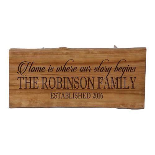 Home Is Where Our Story Begins Wooden Step Stool