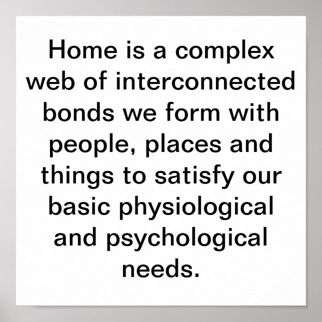 HOME IS WHERE... POSTER (Front)