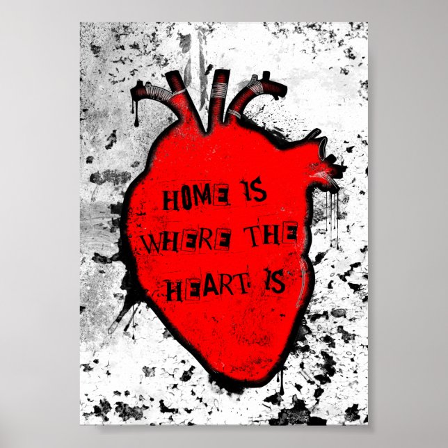 home is where the anatomical heart is poster (Front)