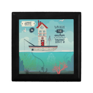 Home Is Where The Anchor Drops Jewelry Box