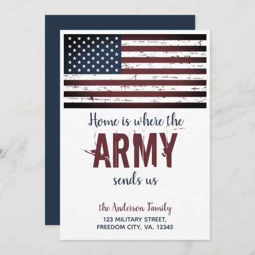 Home Is Where The Army Sends Us Military Moving Announcement