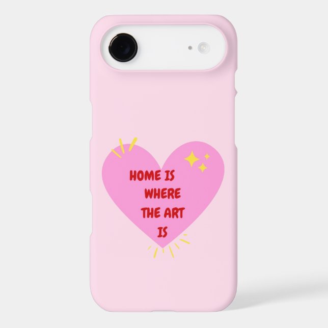 Home Is Where The Art Is – Cute Heart Inspirationa Case-Mate iPhone Case (Back)