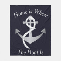 Home Is Where the Boat Is Nautical Blanket