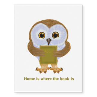 Home is where the book is temporary tattoos