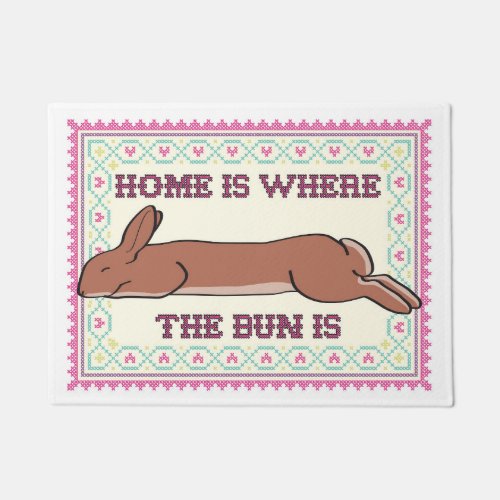 Home is where the BUN is 18x24 Doormat