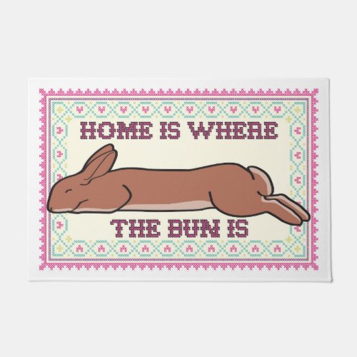 Home is where the BUN is 24x36 Doormat