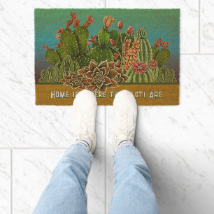 Home is Where the Cacti Are Coir Mat