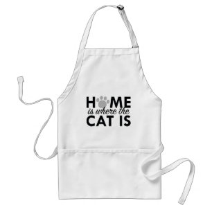 Home Is Where The Cat Is Adult Apron