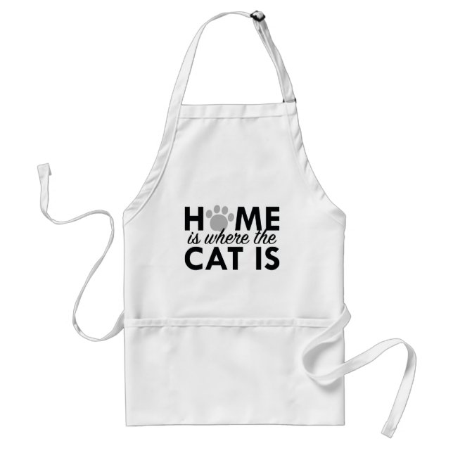 Home Is Where The Cat Is Adult Apron (Front)