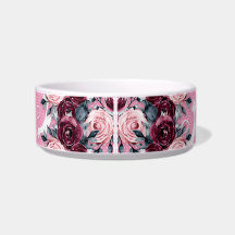 "Home is where the cat is" pink Ceramic Pet Bowl