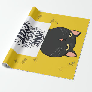 Home Is Where The Cat Is The Best Cat Owner Wrapping Paper