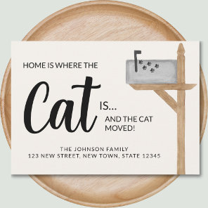 Home is Where The Cat Is We Have Moved Cat Moving Announcement