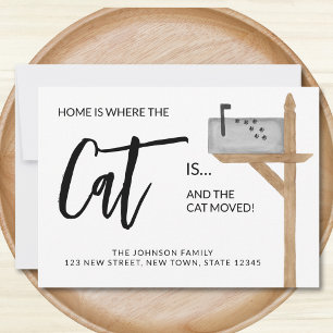 Home is Where The Cat Is We Have Moved Cat Moving Announcement