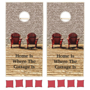 Home Is Where The Cottage Is Cornhole Set