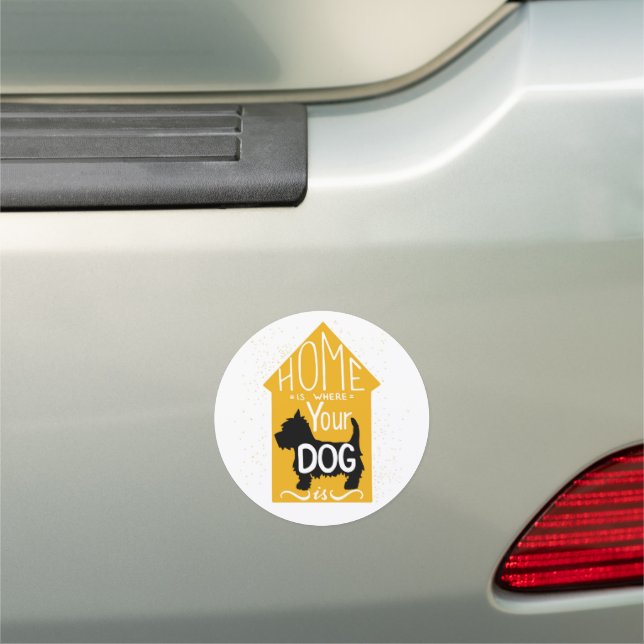 Home Is Where The Dog Is Car Magnet (In Situ)