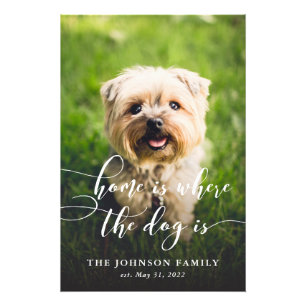 Home is Where the Dog Is Custom Photo Art Vertical Print