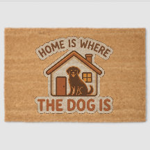 Home is Where the Dog Is Cute Pet Lover Quote Desi